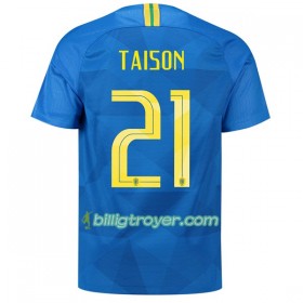 Billige Fotballdrakter Brasil Taison 21 VM 2018 Bortedraktsett